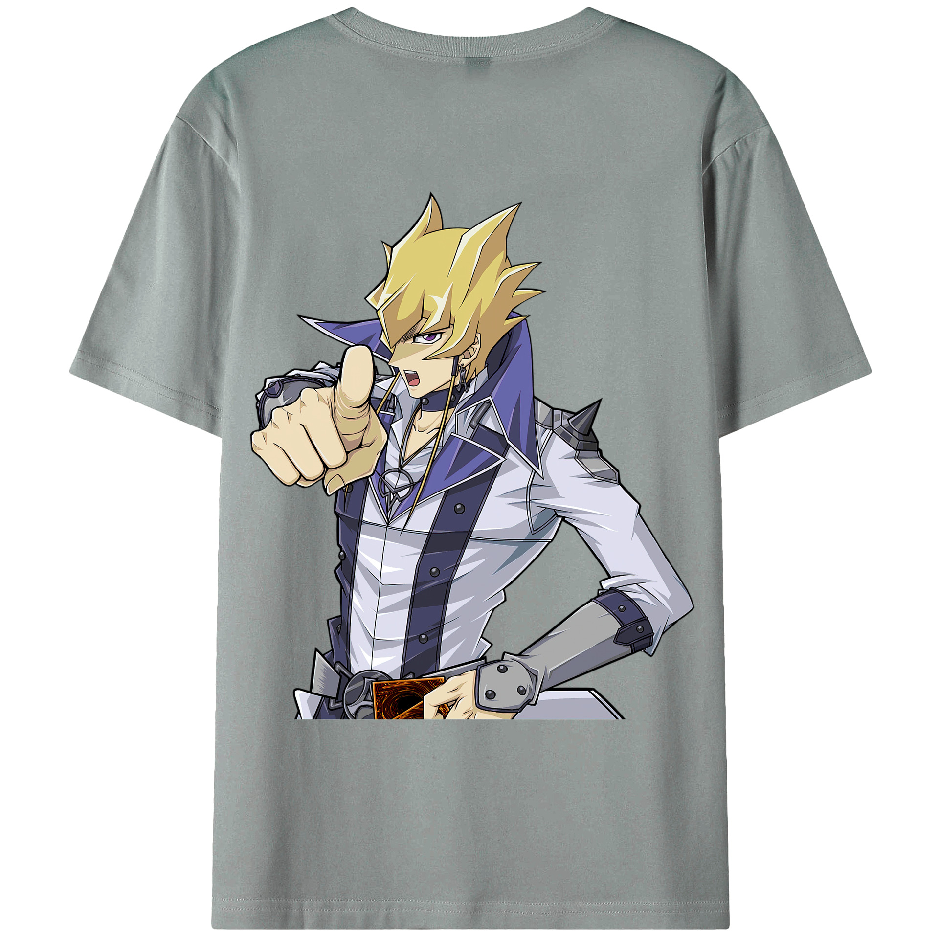 （画像用） 遊☆戯☆王 Yu-Gi-Oh! 綿100％ メンズ半袖Tシャツ（バックプリント） 通気性